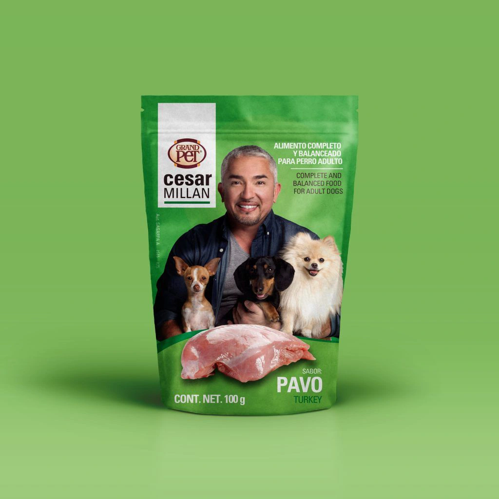 Empaque de Comida Húmeda para Perros Cesar Millan x GranPet: Proteína de Pavo