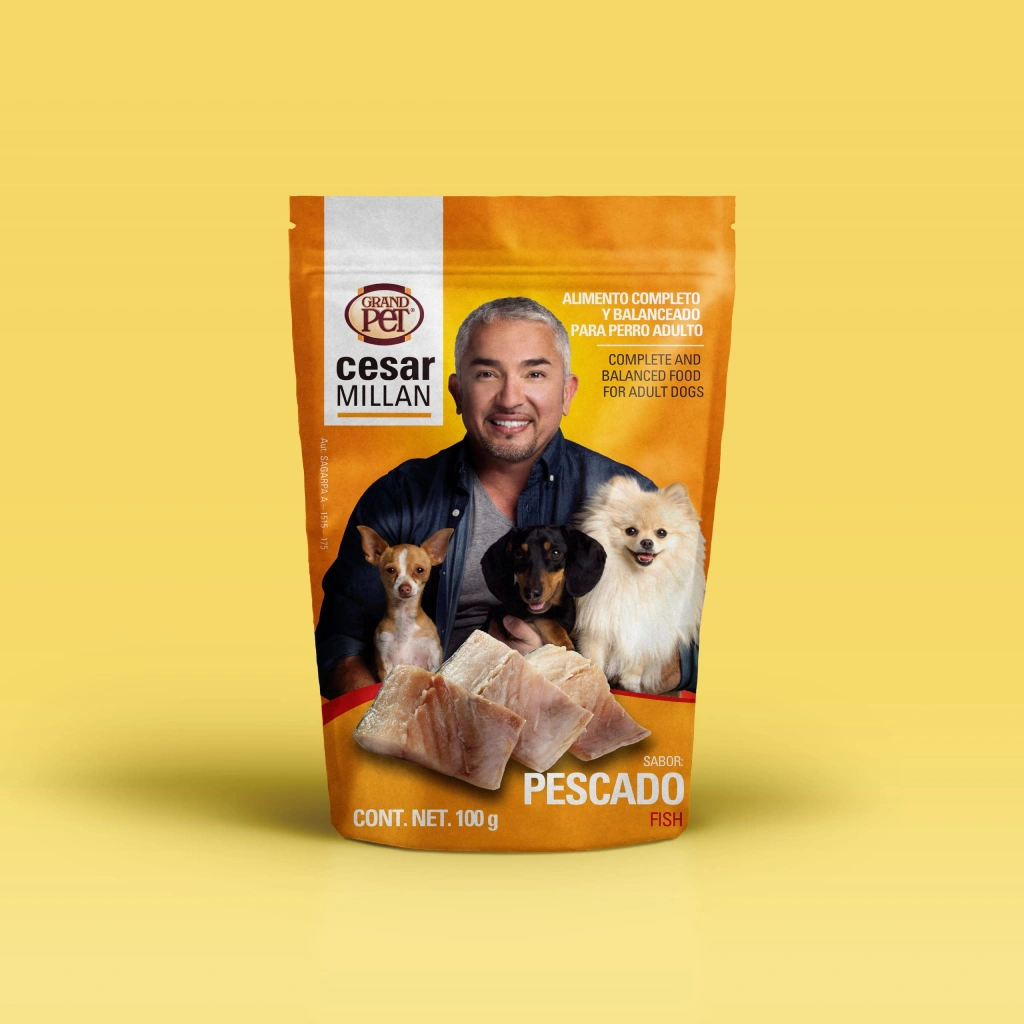 Empaque de Comida Húmeda para Perros Cesar Millan x GranPet: Proteína de Pescado
