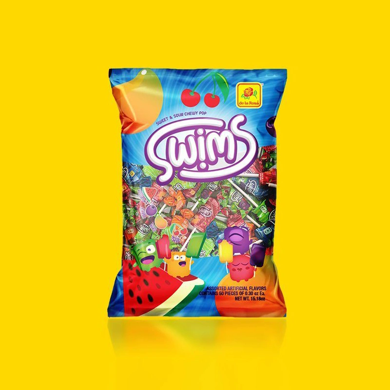 Sweet Swims Food Packaging Design Mock-Up for La Rosa's Client / Dulces de la Rosa: Diseño de Empaque Swims